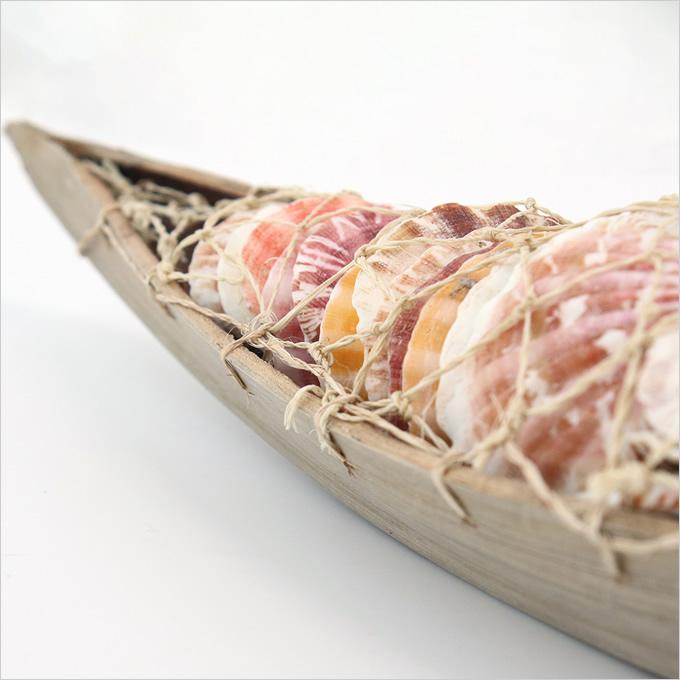 ハワイアン雑貨 シェルボート アジアン雑貨 インテリア ヤシの葉 貝