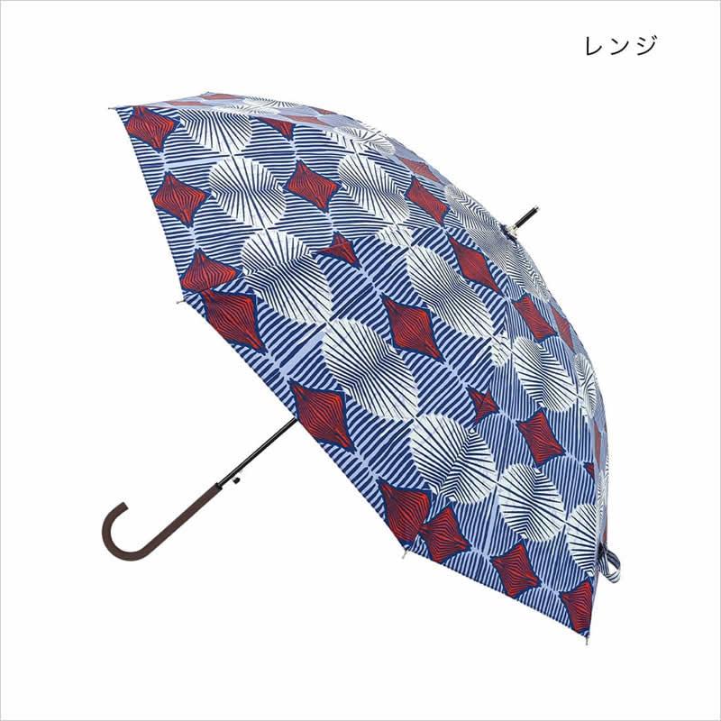傘 レディース アフリカンプリント ワンタッチ傘 雨傘 日傘 晴雨兼用