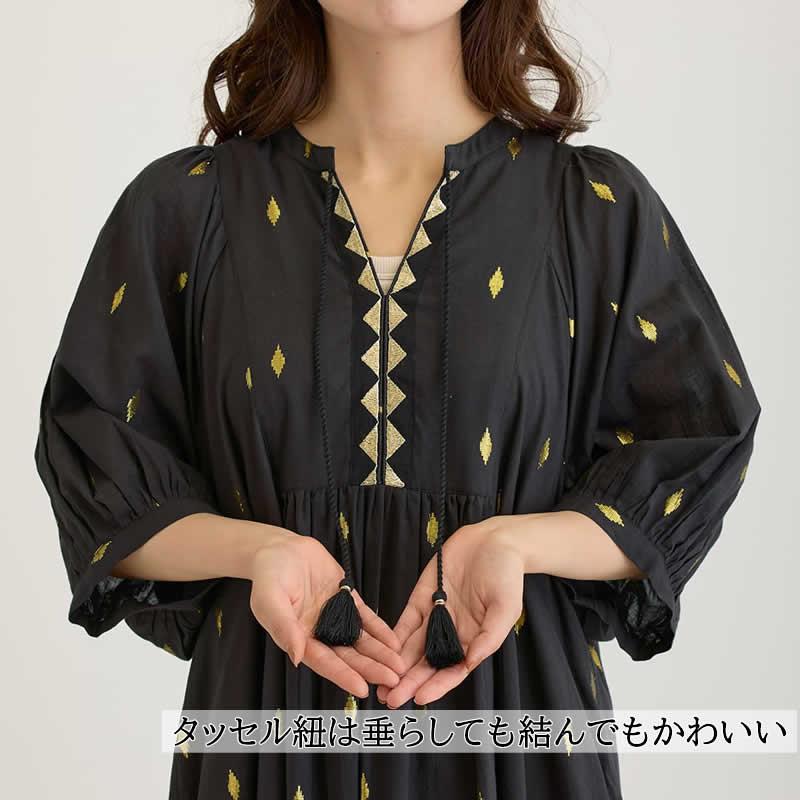 美品　shantii シャンティ　リネン　プルオーバー　日本製 SARAHWEAR TOMOYO リネンワンピース 無地 C71076-D71116 HACHITEN