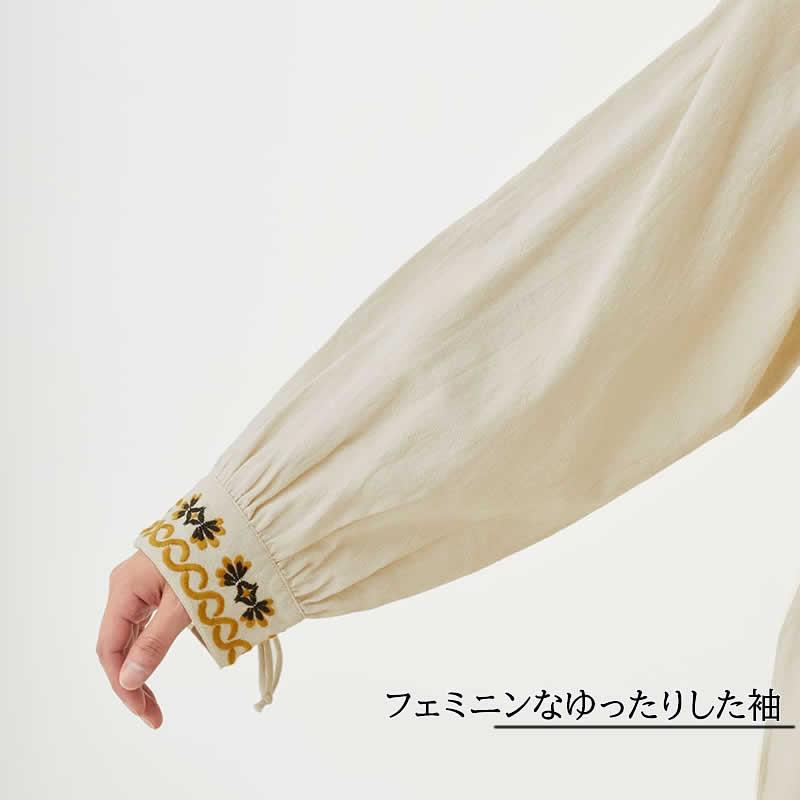 Shanti ワンピース クリンプ レディース ロングチュニック コットン 東