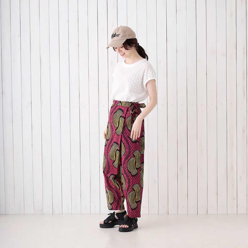 Shanti サルエルパンツ アフリカン パンツ レディース ボトムス 総柄