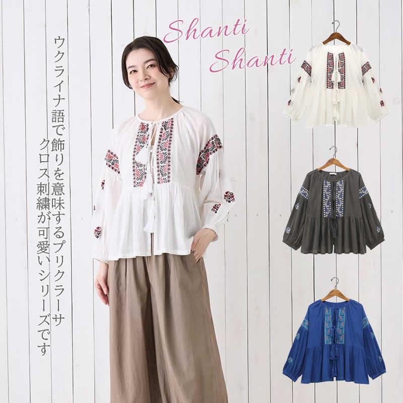 Shanti シャンティシャンティ ブラウス プリクラーサ レディース 春 夏