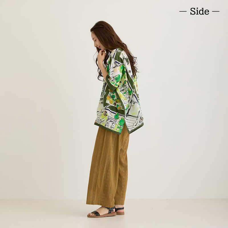 Shanti Shanti シャンティシャンティ ブラウス ヴォヤージュ レディース 春夏 シャツ トップス チュニック 地図 スカーフ柄 綿  コットン アジアン エスニック |  | 11