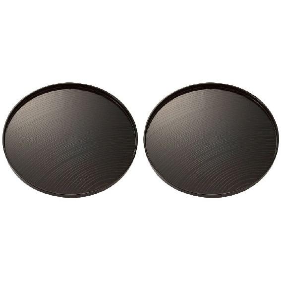 くり抜き　丸盆　2枚セット 楽天市場】丸盆 2枚セット 2人 木製トレー カフェトレー ペア おしゃれ