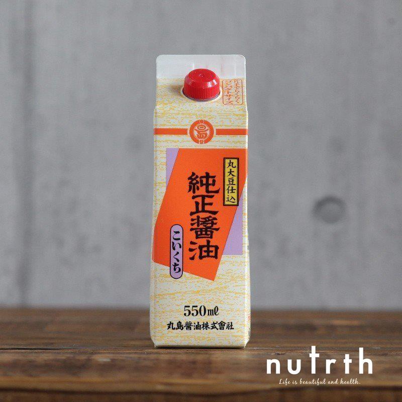 醤油 丸島醤油 純正醤油こいくち 紙パック 550ml｜nutrth