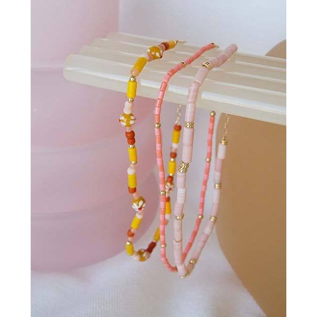 ネックレス レディース ハンドメイド ゴールド Made in Bali Pink Cloud Necklace Gold｜nuts-and-coffee｜13