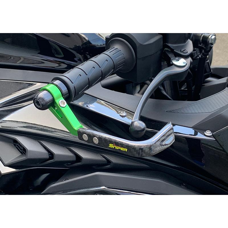 mページ スナイパー カワサキ車用 カーボンブレーキレバーガード 黒 カワサキ車