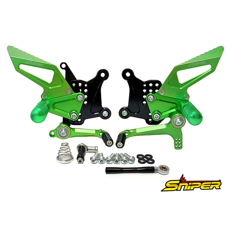 Ninja NINJA ZX-25R ZX-4R SE ストリート用 バックステップ 緑