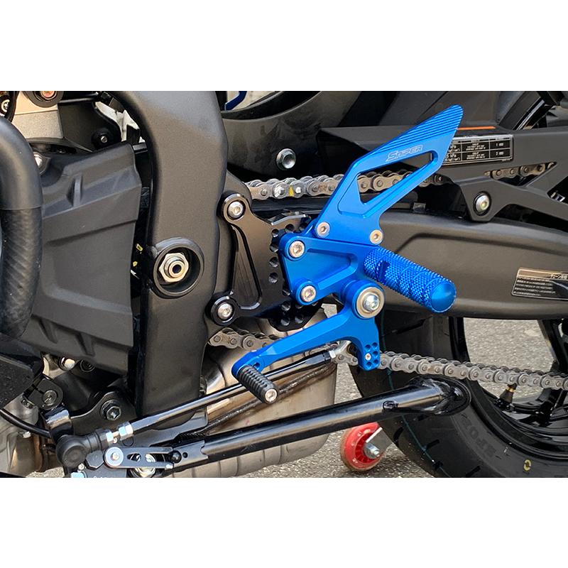 Ninja NINJA ZX-25R ZX-4R ストリート用 バックステップ 青 Ninja NINJA ZX-25R ZX-4R ストリート用 バックステップ 青