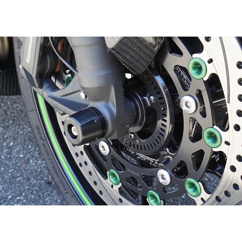 NINJA ZX-25R ZX-4R フロント アクスルスライダー 緑 SNIPER