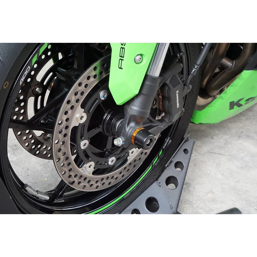 NINJA ZX-25R ZX-4R フロント アクスルスライダー 緑 SNIPER