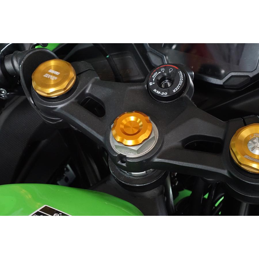 Ninja NINJA ZX-25R ZX-4R ステムナットキャップ 青 SNIPER スナイパー