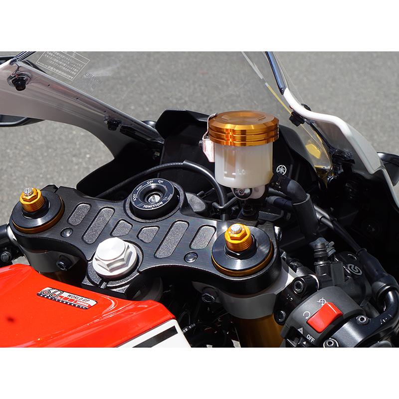 ホンダ アルミ製 マスターシリンダーキャップ 金 59mm M52xP4