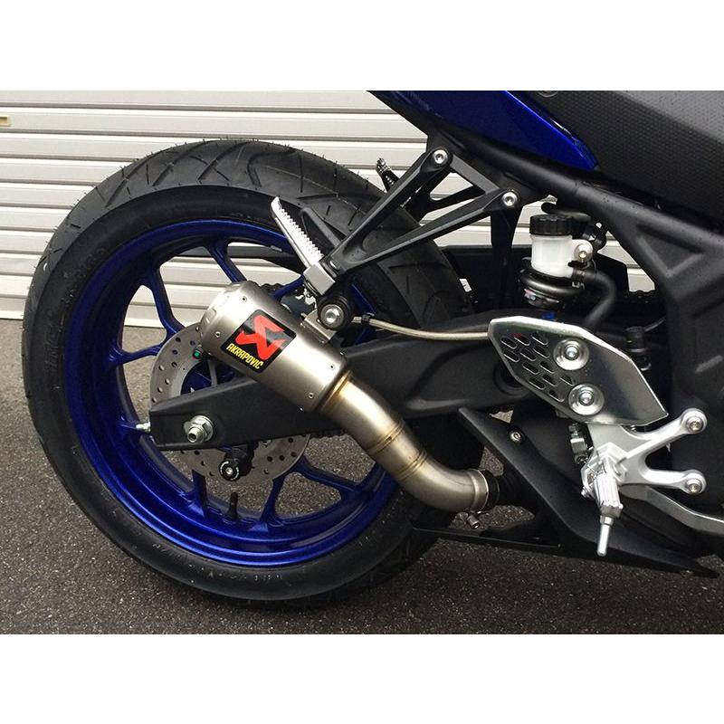 YAMAHA（ヤマハ） YZF-R25・ステンメッシュブレーキホース青・後
