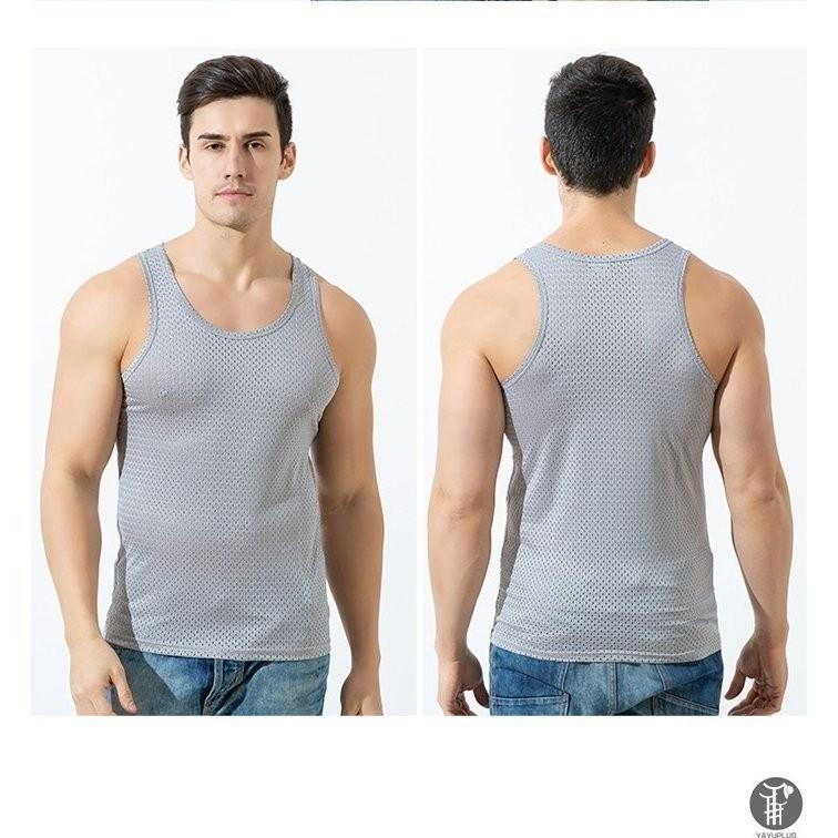 超目玉 12月 Tシャツ カットソー タンクトップ メッシュ編み 接触冷感 メンズ インナーシャツ 肌 タンクトップメッシュ編み接触冷感 メンズインナーシャツ肌着ノースリーブ夏無地肌触り吸汗速乾通気性ストレッチ薄手 Www Threeriversofs Com