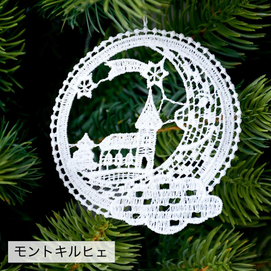 クリスマスオーナメント レースオーナメント ドイツ モチーフ サンタ