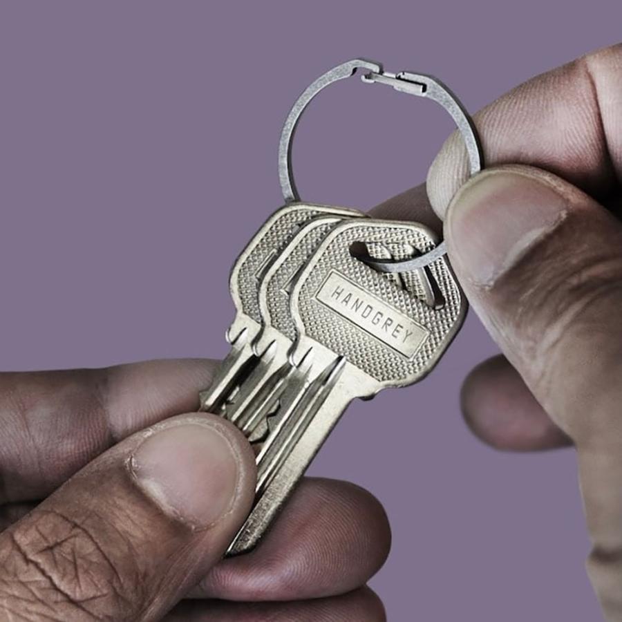 ハンドグレイ easi チタンキーリング ROUND OMEGA HANDGREY KEY RING グレード5チタン製 【メール便対応商品4 ...