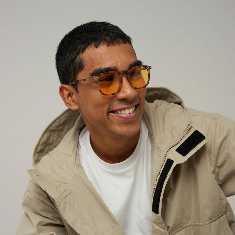 IZIPIZI イジピジ #E SLEEPING 睡眠の質が向上するメガネ ウェリントン スリーピング 睡眠向上 カラーレンズ オレンジ色 ブルーライトカット 眼鏡 めがね | IZIPIZI | 08