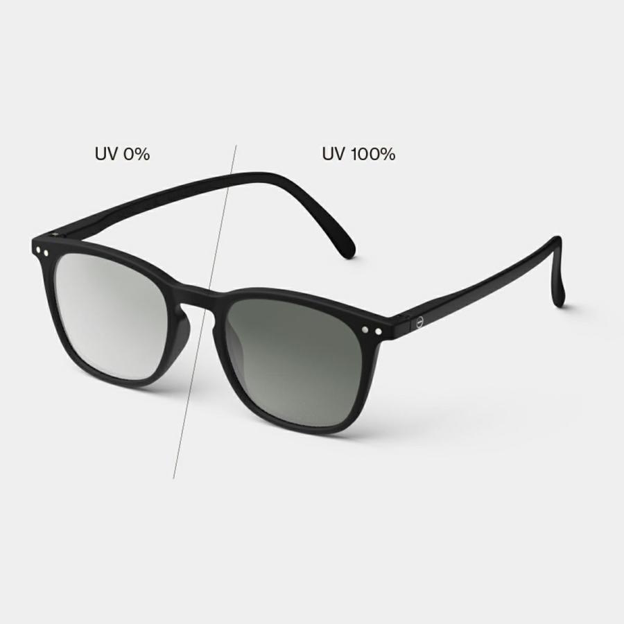 IZIPIZI イジピジ #E サングラス 調光レンズ 99.9% UVカット ブラック ウェリントン型 紫外線カット アウトドア 釣り リゾート | IZIPIZI | 01