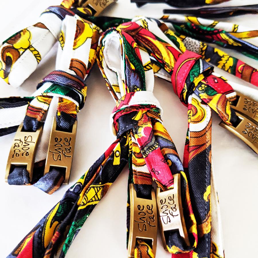 靴紐 シューレース 靴ひも スニーカー おしゃれ スカーフ shoeface シューフェイス ヴィンテージ アンティーク NUTSオリジナル 【メール便5点まで】 |  | 01