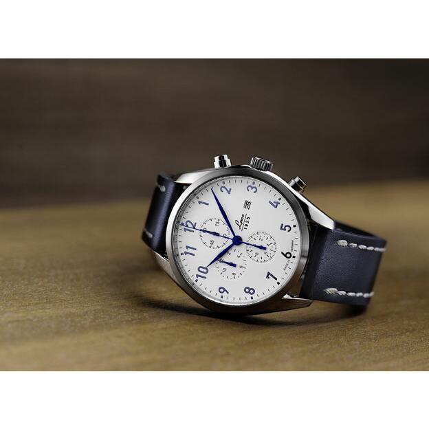 ラコ LACO パイロットウォッチ SYLT ズィルト 861789 ドイツ製 クォーツクロノグラフ 腕時計 径42mm ブルーレザーベルト | Laco | 03