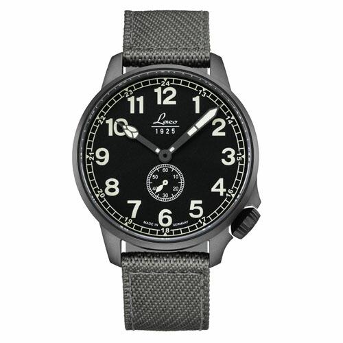 ラコ LACO コックピットウォッチ JU52 861908 ドイツ製 自動巻き 腕時計 径42mm グレーナイロンベルト | Laco