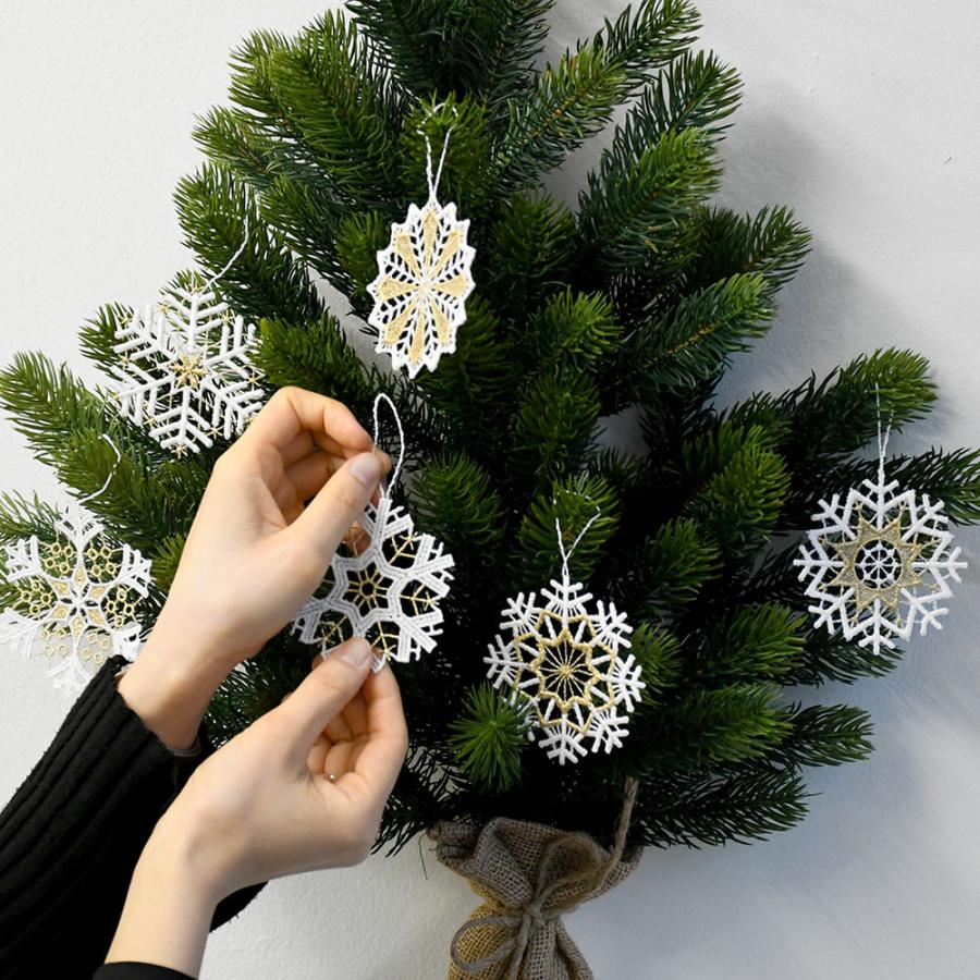 壁掛け式 クリスマスツリー ドイツ製オーナメント付き レース