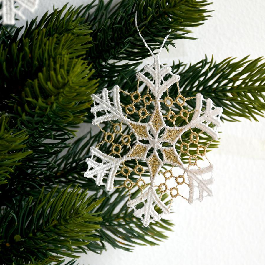 壁掛け式 クリスマスツリー ドイツ製オーナメント付き レース