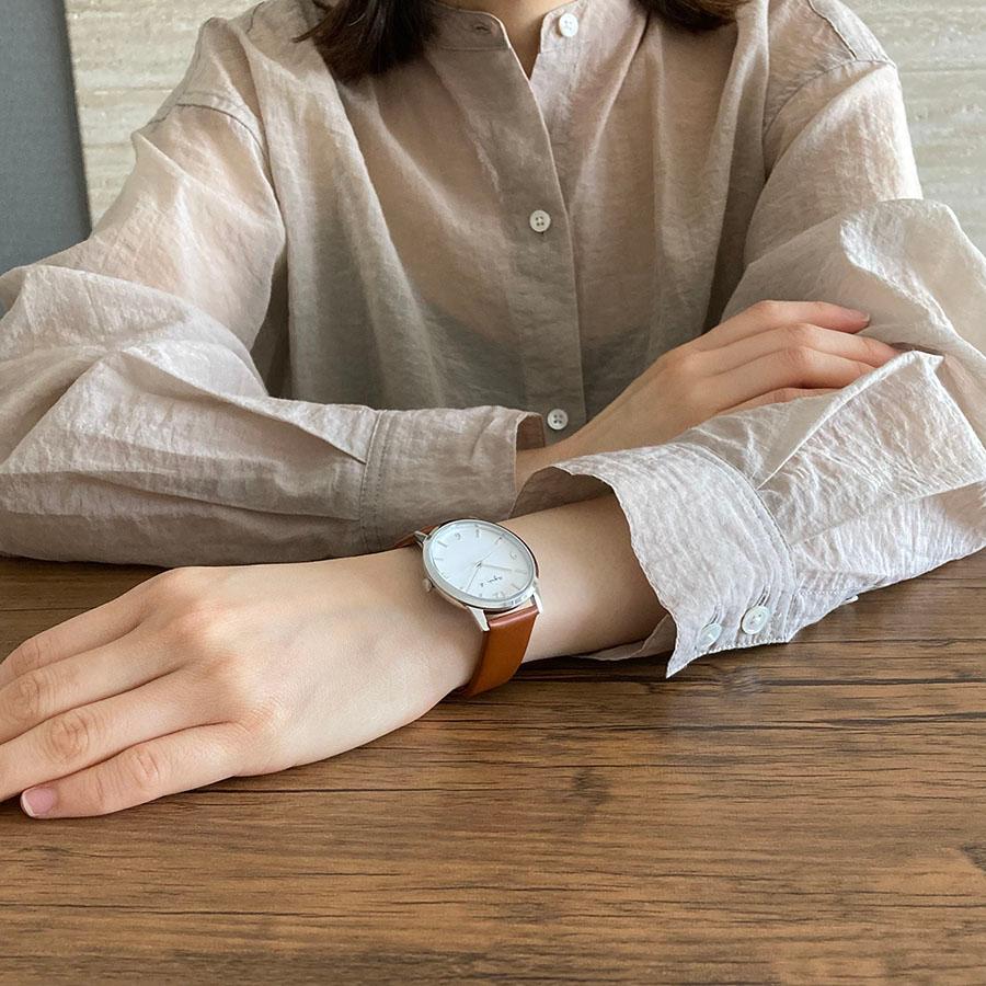 アニエスベー 時計  レディース メンズ ユニセックス agnes b. 腕時計 日本製 35mm シルバー FBSK938 正規品｜nuts｜08