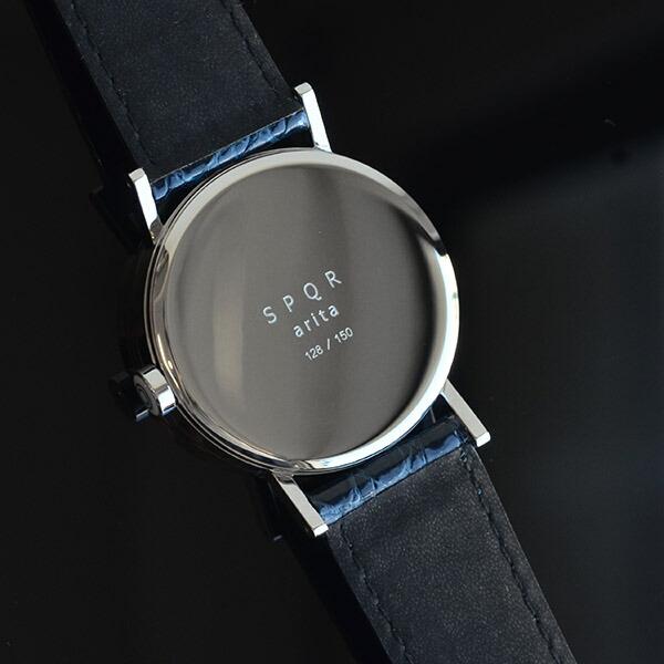 スポール SPQR 150本限定 arita ism small second 有田焼×スモールセコンド 【37mm】 クロコダイルレザーベルト（濃紺 | SPQR | 07