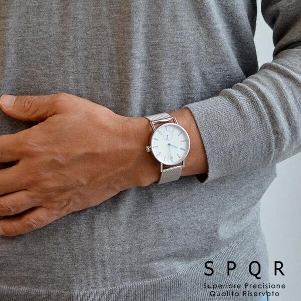 スポール SPQR 150本限定 arita ism small second 有田焼×スモールセコンド 【37mm】 ステンレスメッシュベルト メン | SPQR | 01