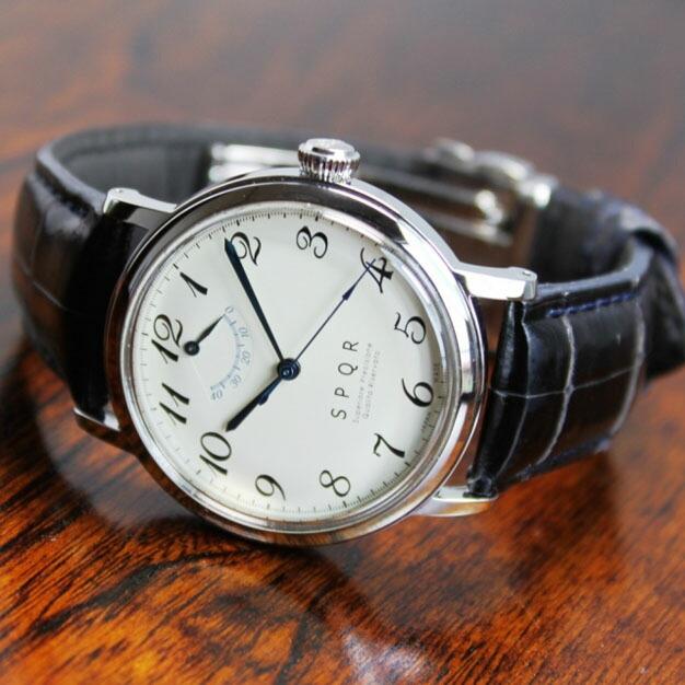 SPQR 自動巻き腕時計 パワーリザーブ付き SPQR THE スポール パワーリザーブ 日本製手巻き機械式時計 37mm TSSW