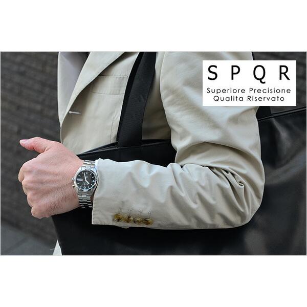 SPQR スポール メンズ・レディース兼用 腕時計 自動巻 デイデイト (日付・曜日) ブラックフェイス メタルベルト ステンレスブレス ADSB-S | SPQR | 01