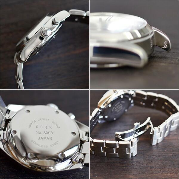 SPQR スポール メンズ・レディース兼用 腕時計 自動巻 デイデイト (日付・曜日) ブラックフェイス メタルベルト ステンレスブレス ADSB-S | SPQR | 03