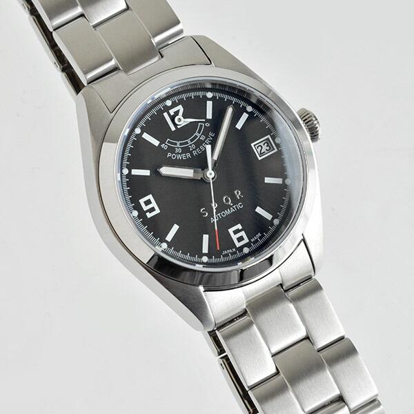スポール 日本製 SPQR Ventuno pr 手巻付自動巻パワーリザーブ カレンダー 腕時計 径36mm ベントゥーノピーアール ステンレスブレス | SPQR | 01
