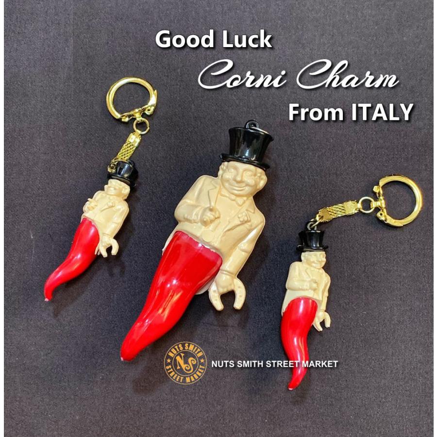 イタリア製 新品 ラッキーチャーム お守り Lサイズ せむし男爵 x 赤角 蹄鉄 安全運転 魔除け ヨーロッパ雑貨 |  | 01