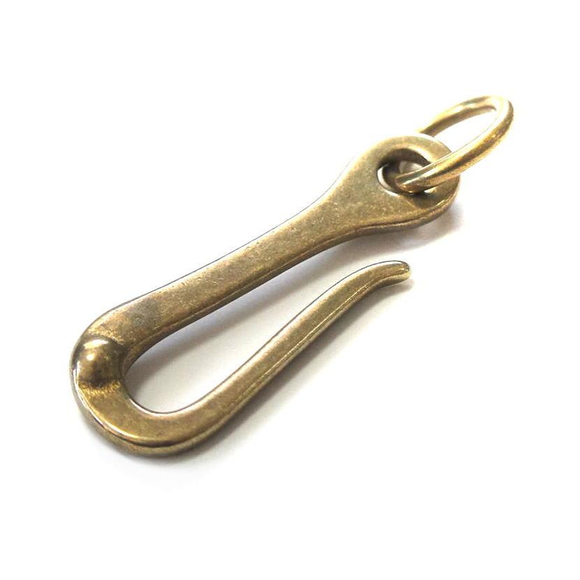 釣り針型 フック 無垢真鍮ブラス製 キーチェーン ウォレットチェーン メンズ ストリートスタイルファッション レザークラフト |  | 03