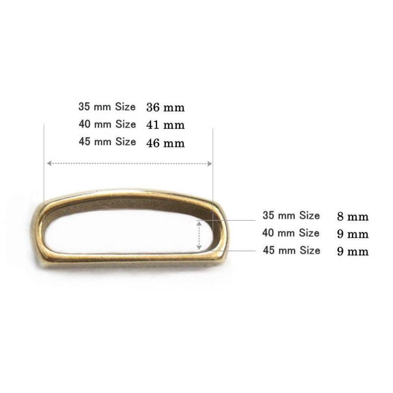 ベルトループ 45mm 幅用 真鍮無垢ブラス製 サルカン ベルトエンドの押さえに |  | 02