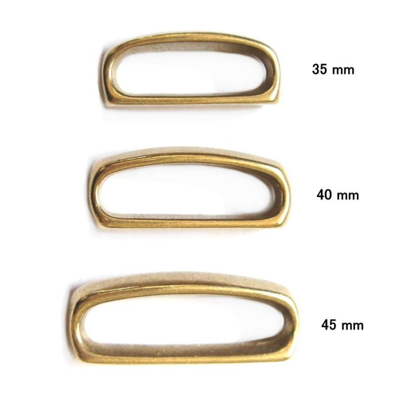 ベルトループ 40mm 幅用 真鍮無垢ブラス製 サルカン ベルトエンドの押さえに / バックル レザークラフト ハンドメイド |  | 04