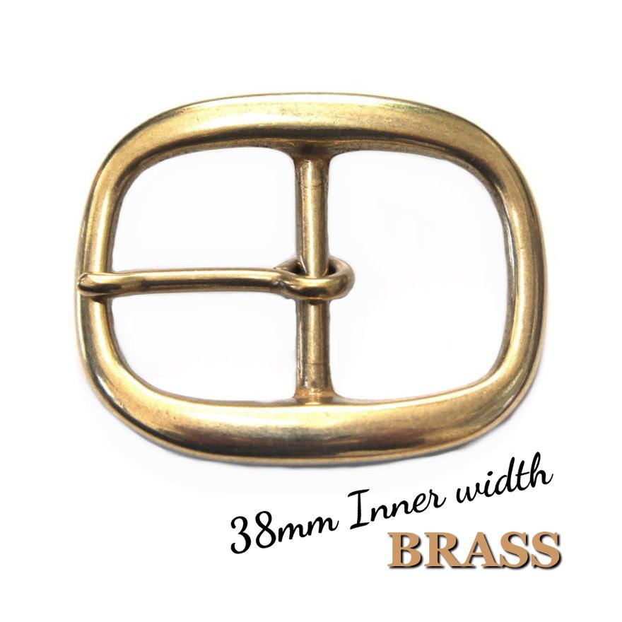 オーバル型バックル 38mm 真鍮ブラス製 楕円形 1950s ビンテージ オールドスタイル カスタム ベルト | 