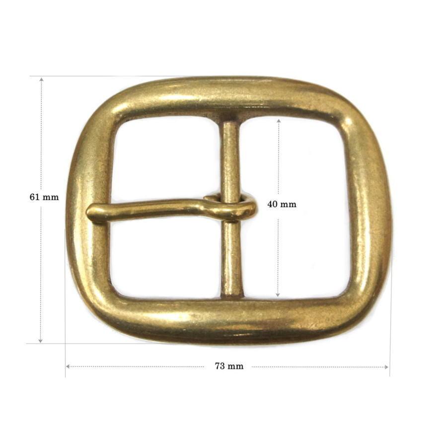 オーバル型バックル 38mm 真鍮ブラス製 楕円形 1950s ビンテージ オールドスタイル カスタム ベルト |  | 01