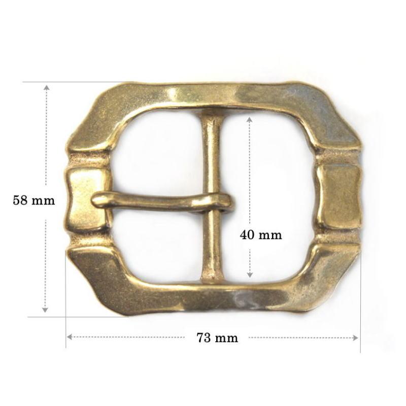38mm ヘヴィーウェイト バックル 真鍮ブラス製 ベルト ストリートスタイル ファッション レザークラフト ハンドメイド |  | 01