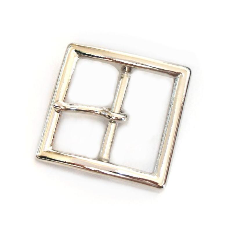 スクエア型バックル 38mm幅 ニッケルメッキ仕上 真鍮ブラス製 正方形 / 1950s ビンテージ ギャリソンスタイル レザークラフト |  | 02
