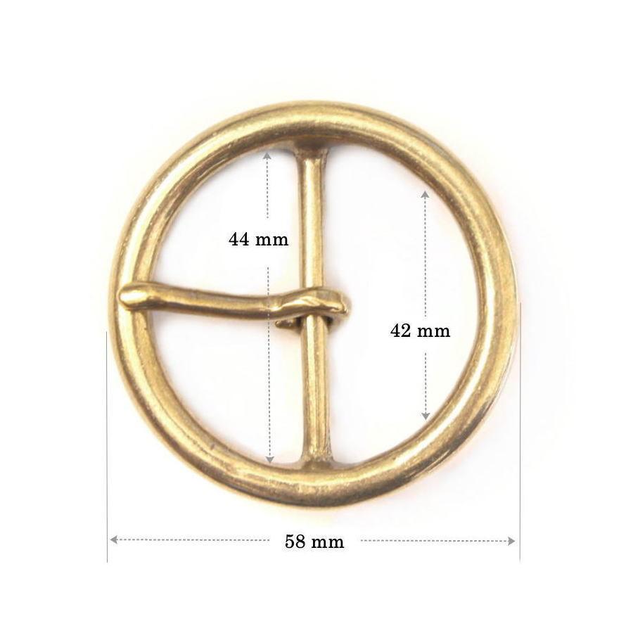 円形丸型バックル 42mm幅 真鍮ブラス製 1970s ビンテージ オールド スタイル カスタム ベルト |  | 01