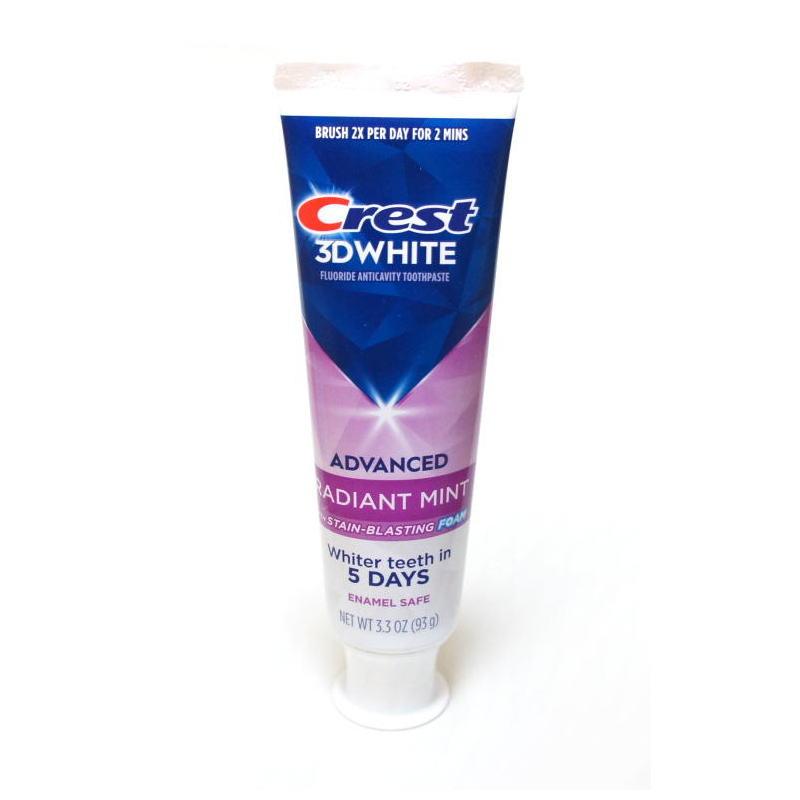 【送料無料 】米国 Crest 3D WHITE RADIANT MINT クレスト ミント アメリカ 歯磨き粉 93g 1本 箱無し バラ |  | 02
