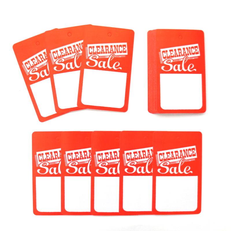 【送料無料】USA アメリカンスタイル クリアランスセール タグ 25枚入り 赤 レッド 見切り品 値札 下げ札 英字 米国輸入品 |  | 01