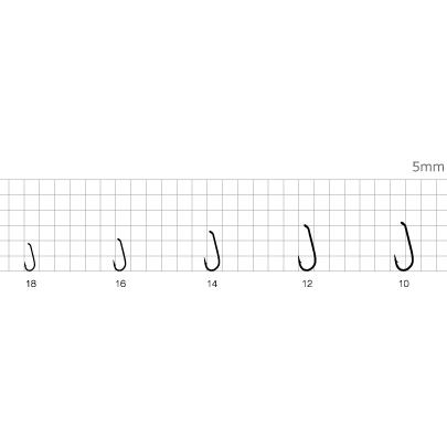 n-VISION フライフック FD1 NSブラック 100本入り ドライフライ用 国産