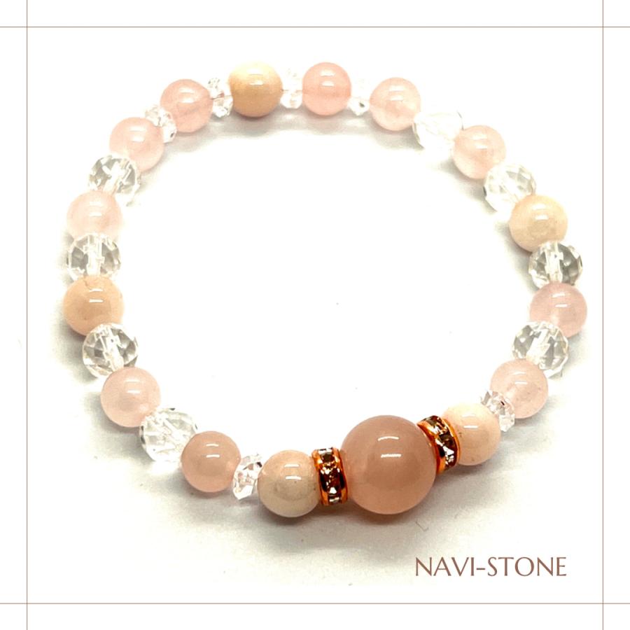 パワーストーン ブレスレット ローズクォーツ ピンクモルガナイト レディース ブレスレット | ブランド登録なし | 01