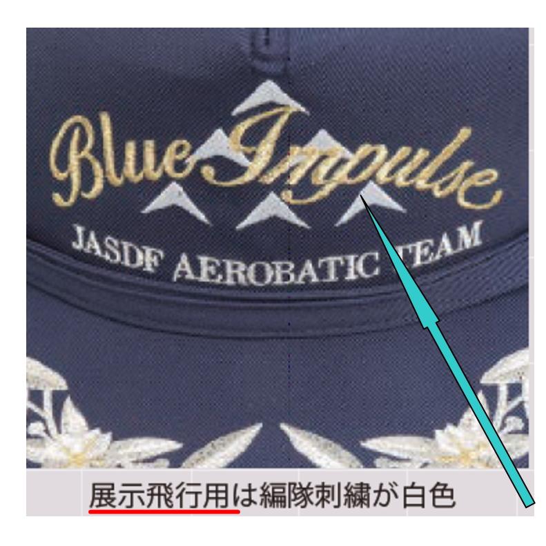 ブルーインパルス隊員識別帽 飛行展示・サイン会 装着用キャップ