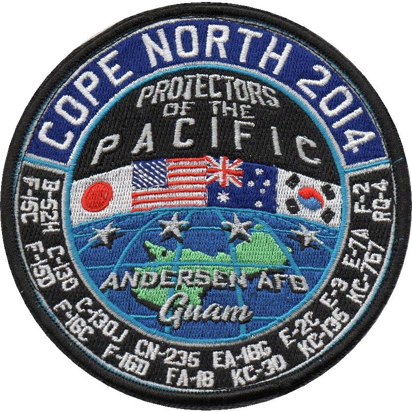 日米豪軍共同演習・コープノースグアム2012年参加パッチ コープノースグアム2014年参加パッチ コープノースグアム2019 パッチ